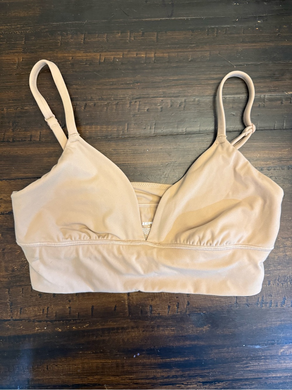 SKIMS Beige Wireless Bralette - Smooth Stretch Support